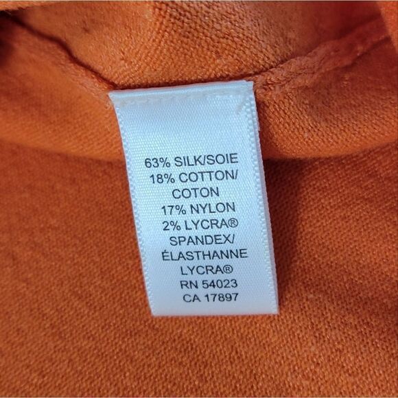 Banana Republic Women's Orange Silk Blend Sleeveless Crewneck Sweater - Picture 8 of 10